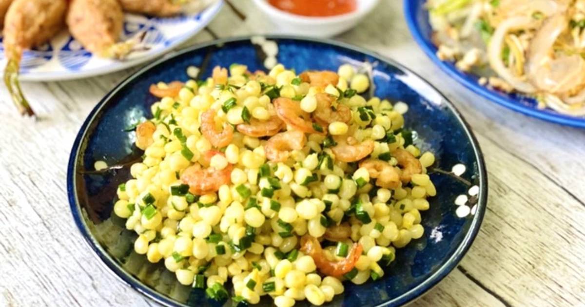 Bắp Xào Tôm Khô Hành Lá