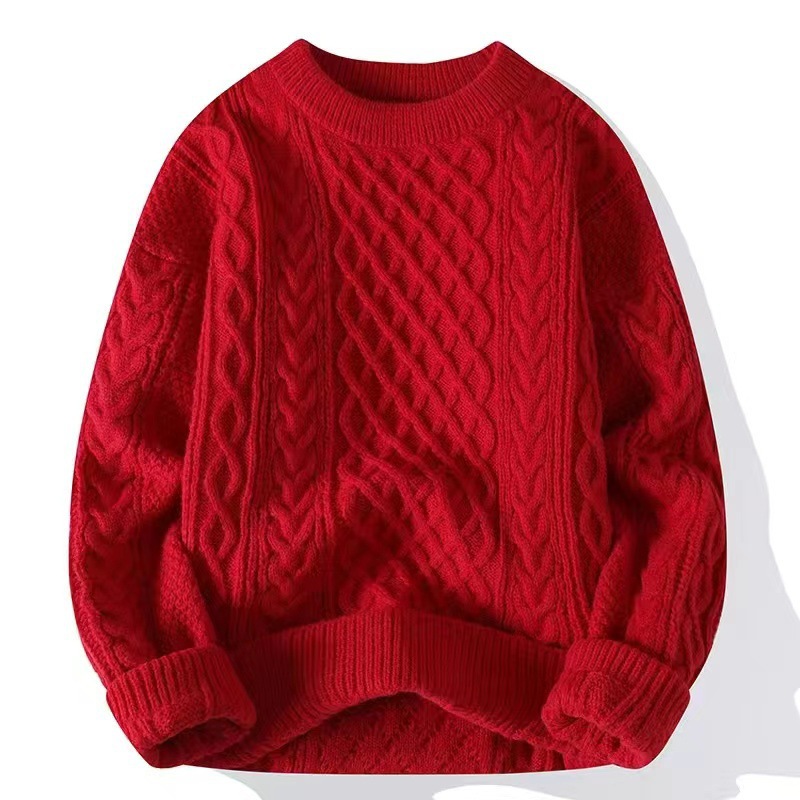 Unisex Strickpullover, gefüttert, verschiedene Kragenformen