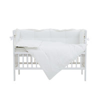 Bedding set for a baby crib 6 el Twins Estelle white