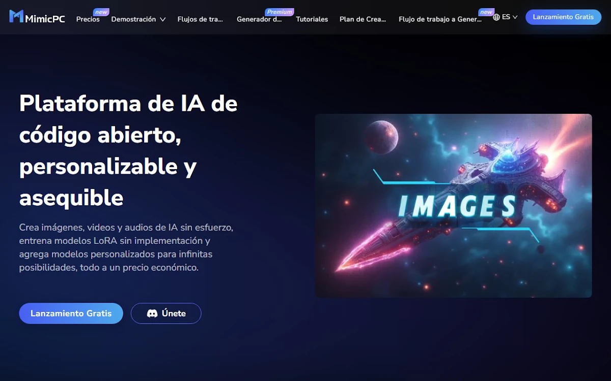 Captura de MimicPC