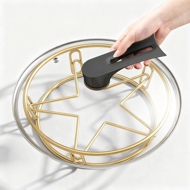 Stainless steel pot stand, round, for cookware