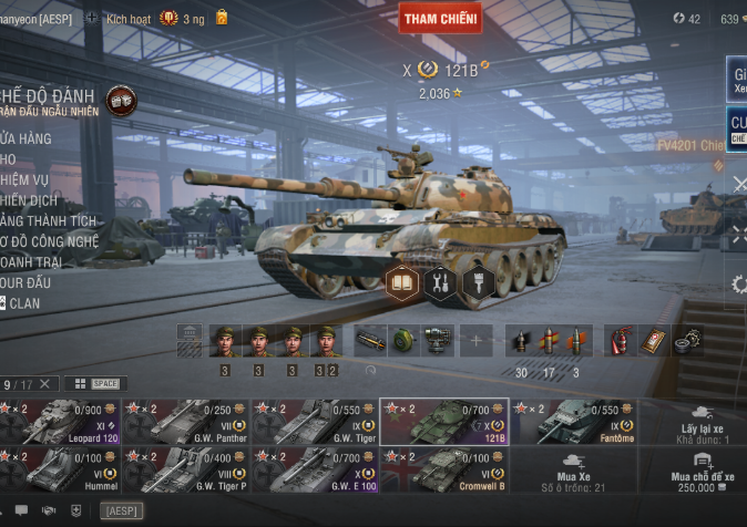 Bán acc World of Tanks Leopard 120 – Full 1 Tank Cấp 11 và 2...
