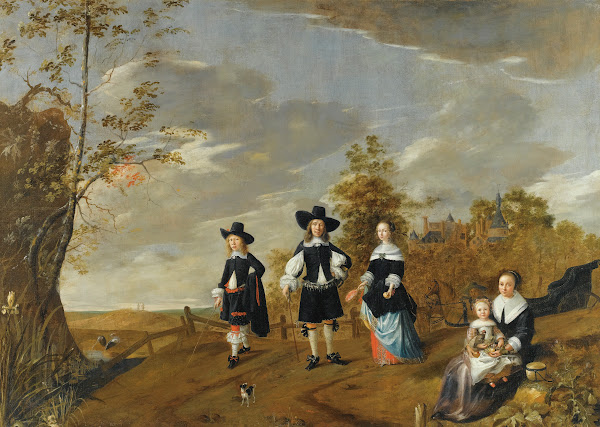 A Family Portrait In a Landscape Before Casteel Dursteede