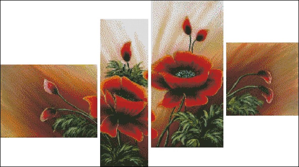 CMP 340022 Poppies In Four Parts