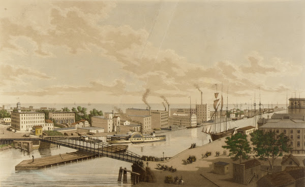 Rush Street Bridge Chicago 1861