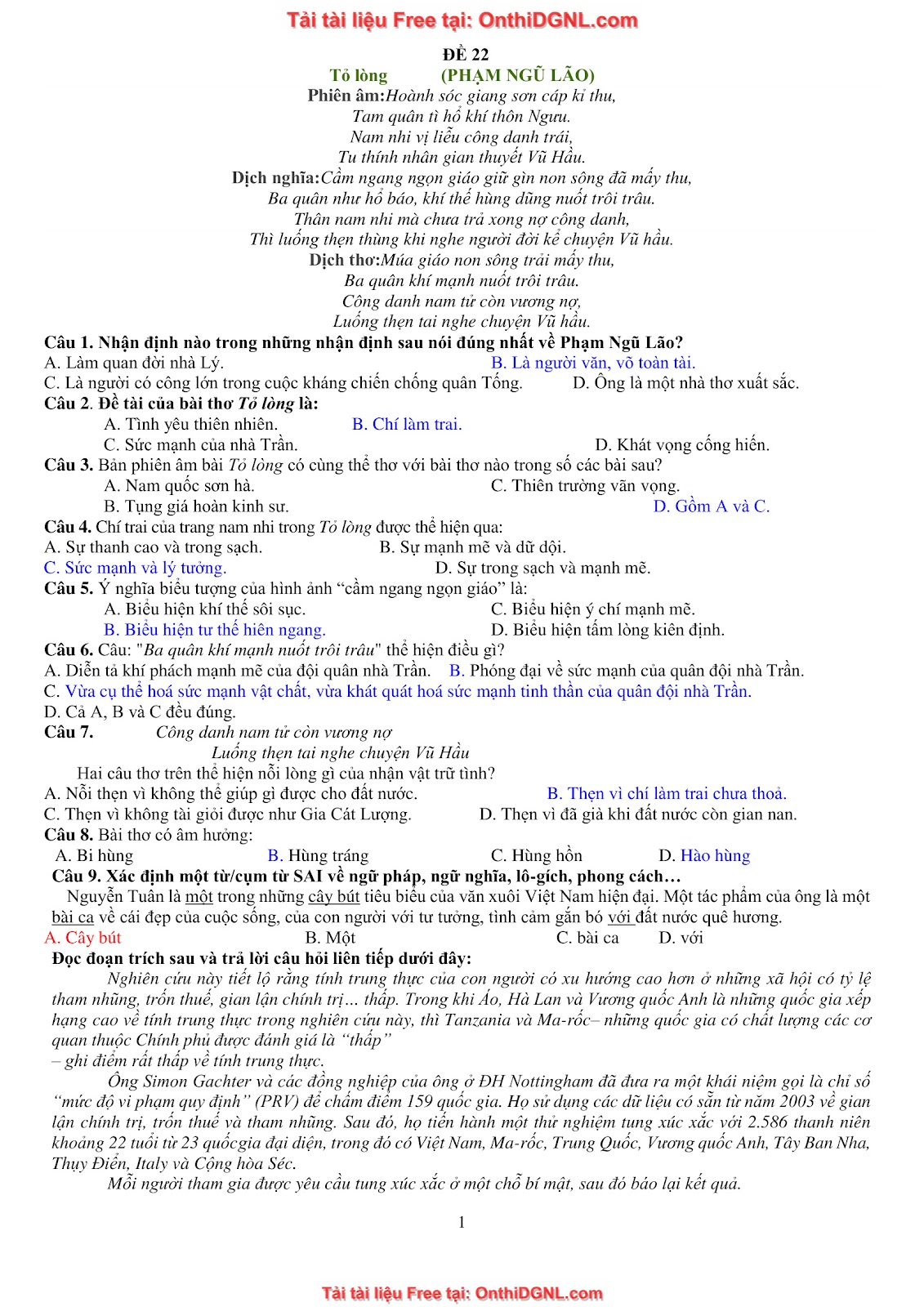 39 Đề ôn HSA - ĐỊnh tính