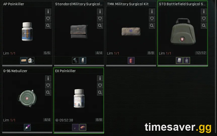 A Contact's barter offers in Arena Breakout: Infinite, showing gear given in exchange for looted materials rather than Koen.