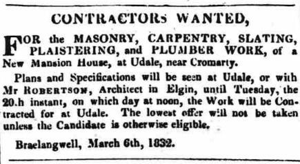 Udale_story_Inverness_Courier_7Mar1832_Udale_House_construction.jpg
