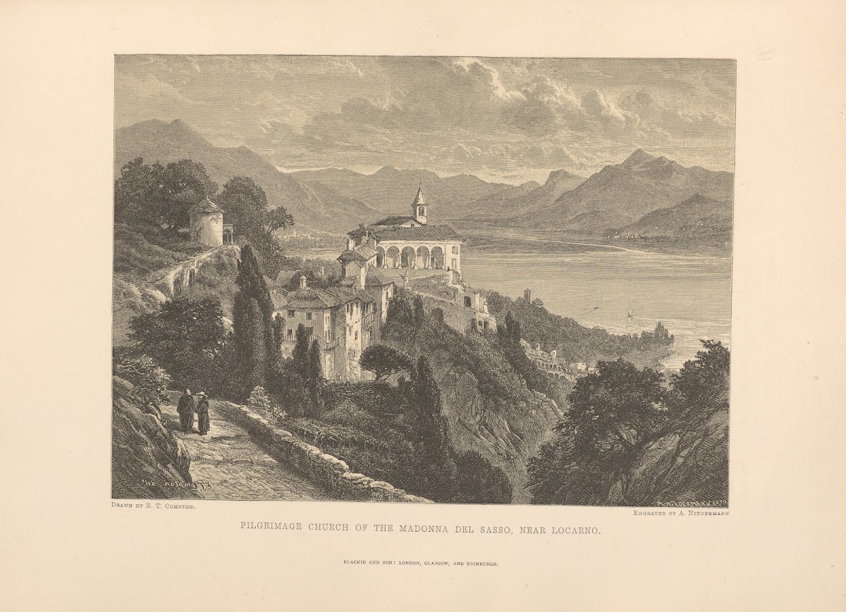 E T Compton  Pilgrimage Church of the Madonna del Sasso near Locarno 1881