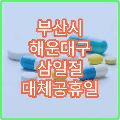 부산시 해운대구 삼일절 대체공휴일 진료 병원 안내 공휴일 야간 진료 가능 병원 정보