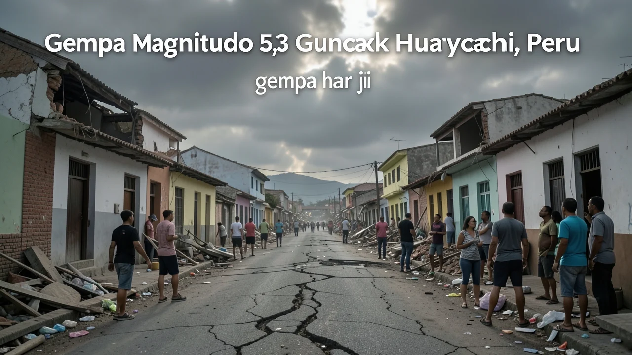 Gempa Magnitudo 5,3 Guncang Huayucachi, Peru