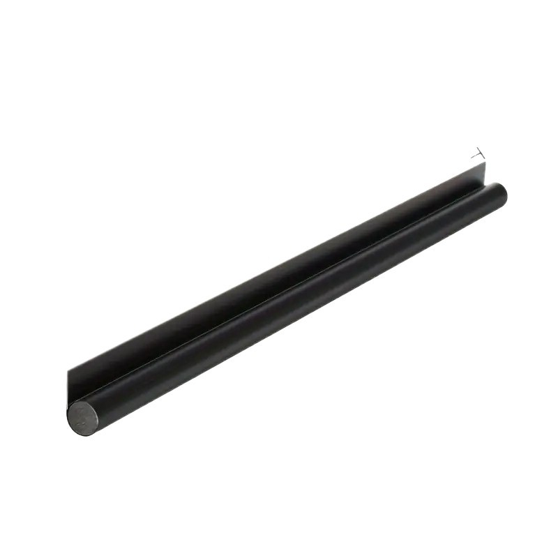 Self-adhesive door bottom seal made of leather