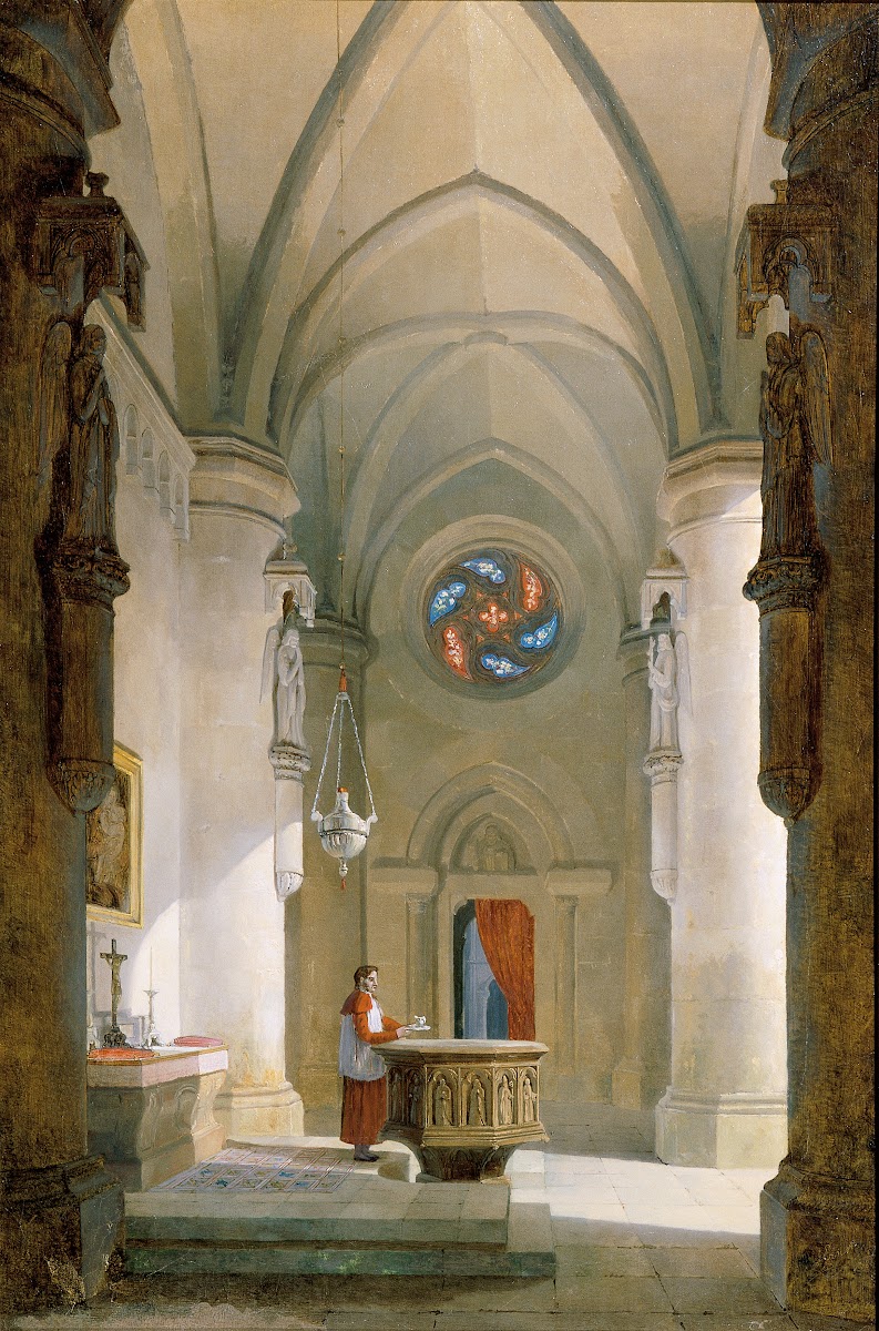 Das Innere einer Taufkapelle 1838
