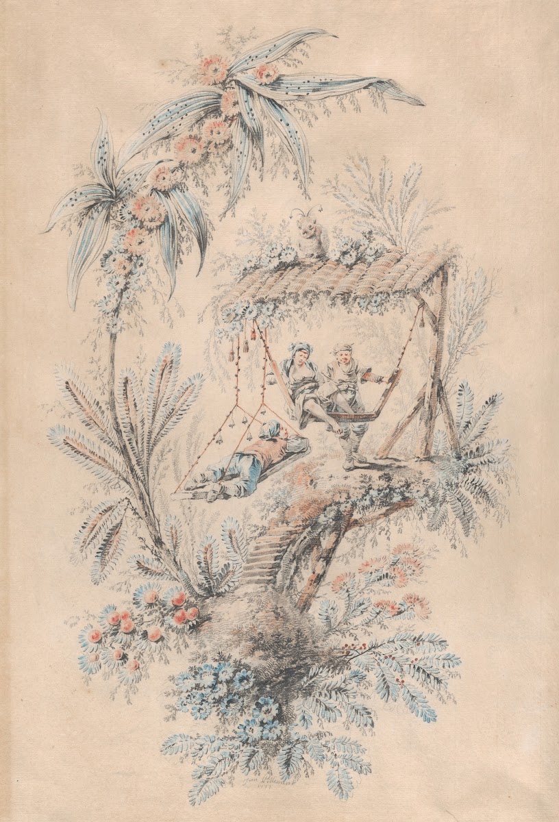Decorative Fantasy with Exotic Figures in a Tree House 1771