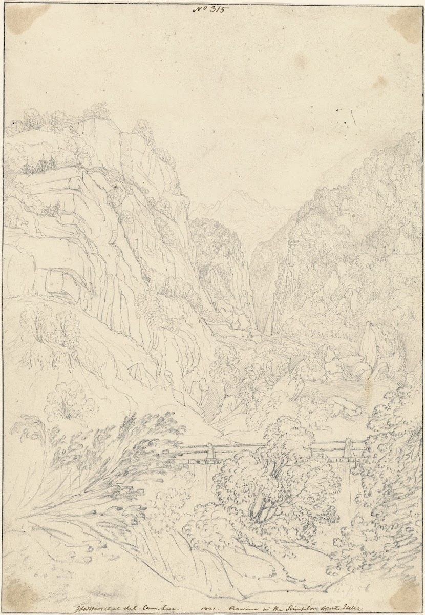 Ravine in the Simplon opposite Isella 1821
