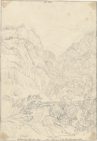 Ravine in the Simplon opposite Isella 1821