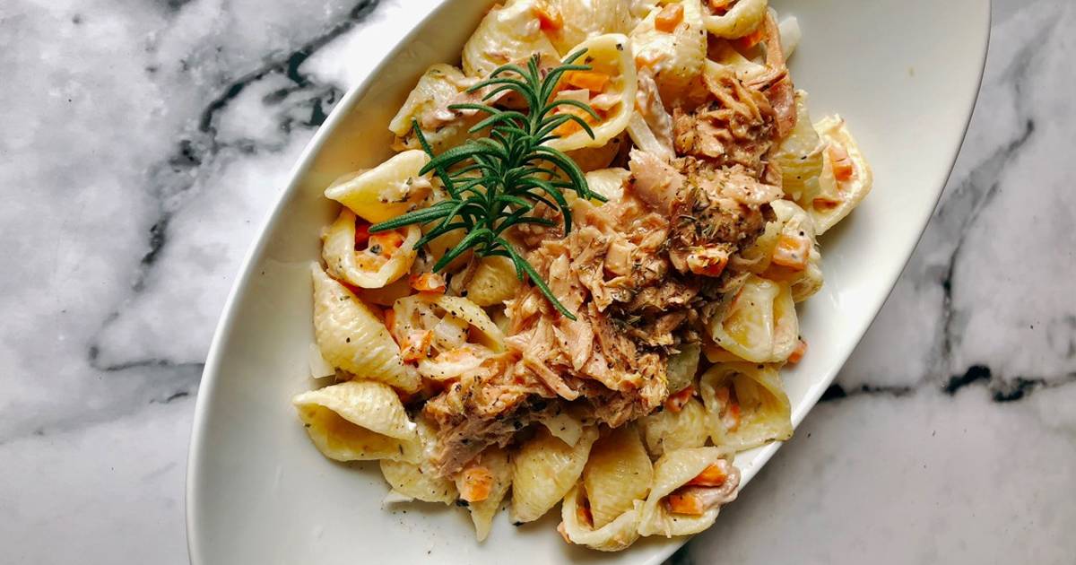 Mì pasta cá ngừ và sốt bơ kem- Tuna pasta cream cheese