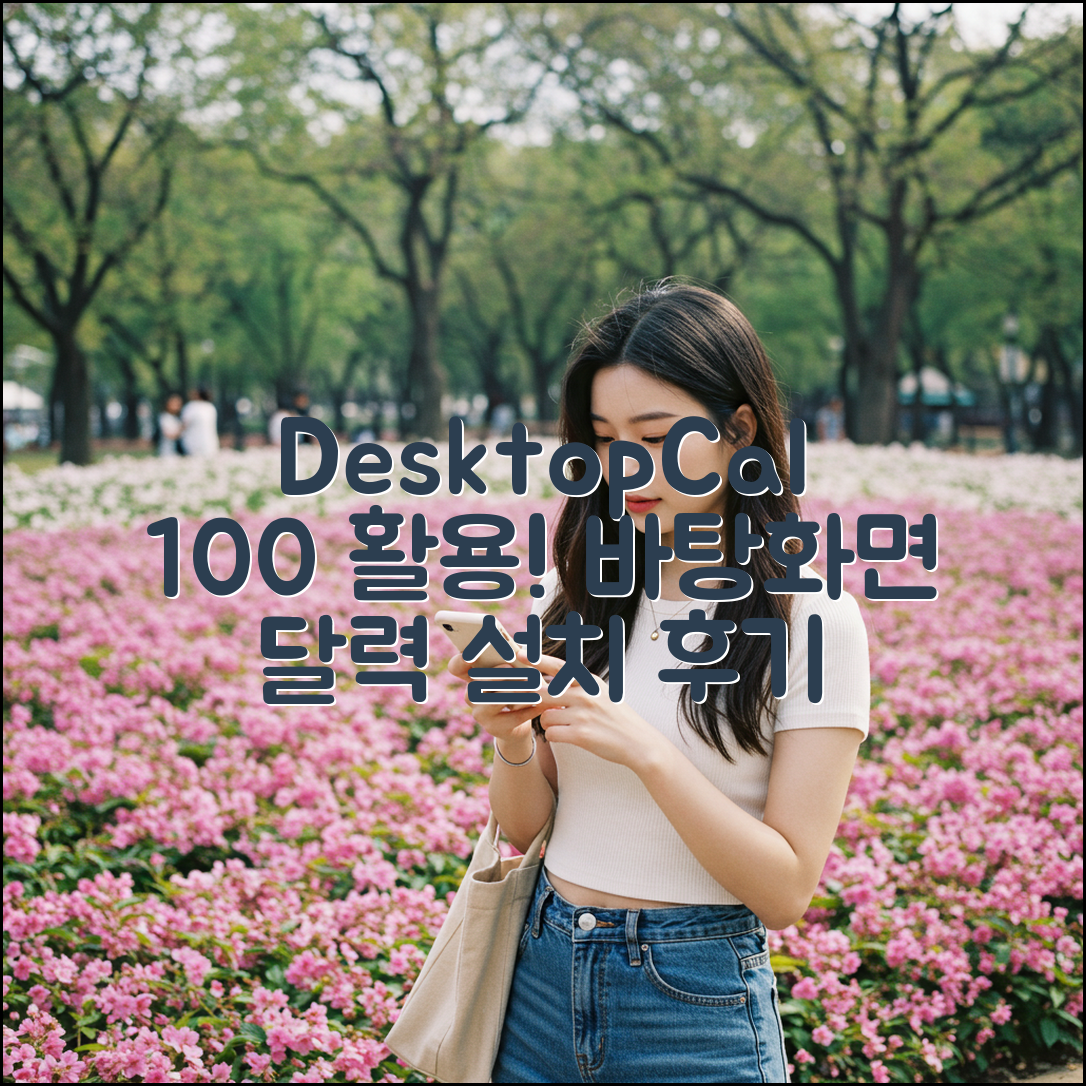 DesktopCal 100% 활용: 윈도우 바탕화면 달력 위젯 설치 & 후기