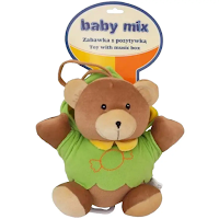 Plush musical pendant Baby Mix Bear brown