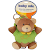 Плюшева підвіска музична Baby Mix Ведмедик коричневий