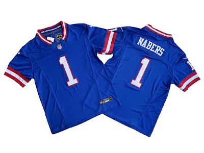 Men's New York Giants 1# Malik Nabers Nike Royal 2nd Alternate Vapor F.U.S.E. Limited Jersey.jpeg