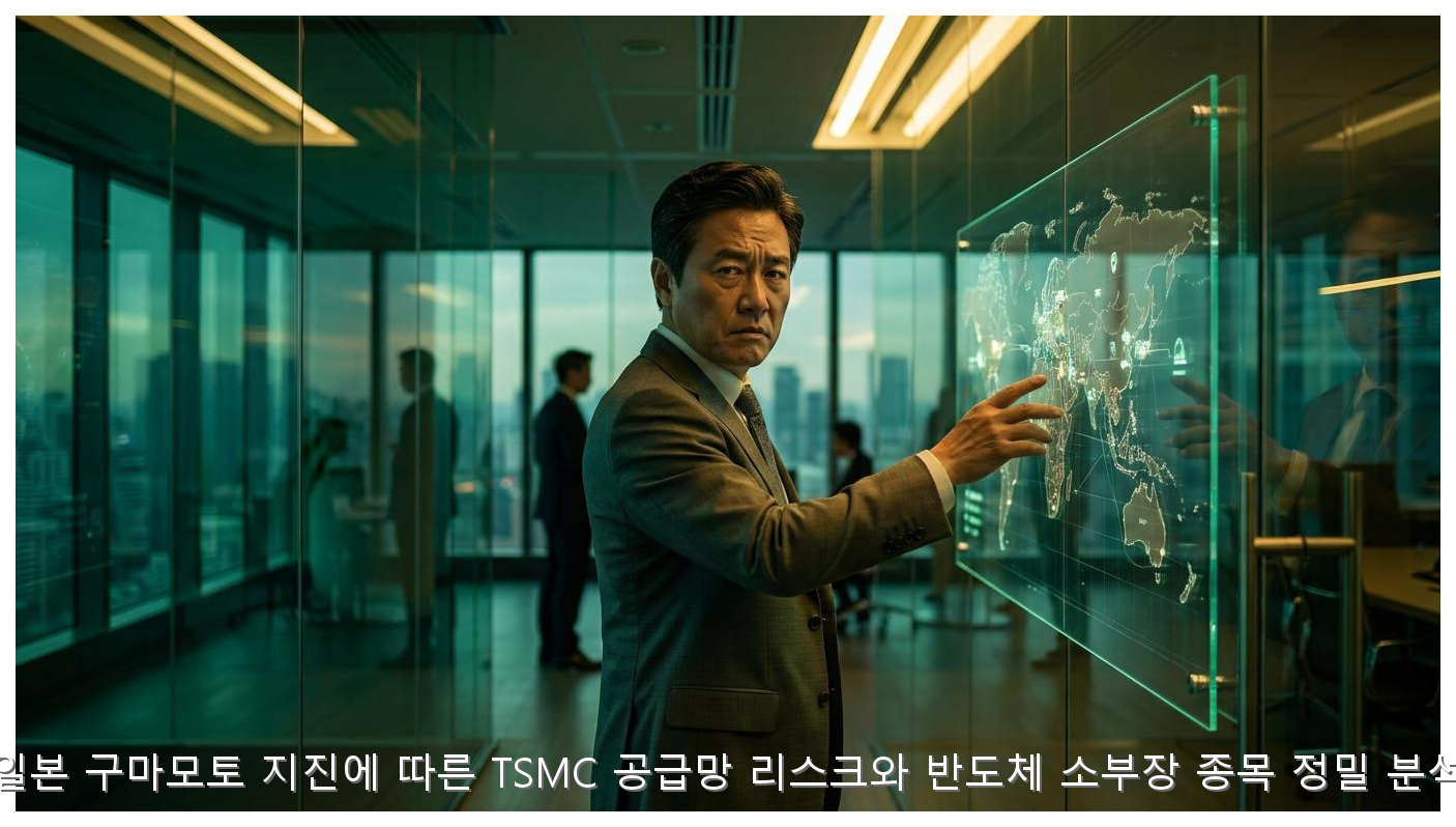 일본 구마모토 지진에 따른 TSMC 공급망 리스크와 반도체 소부장 종목 정밀 분석 핵심 안내 및 분석 인포그래픽 (2)