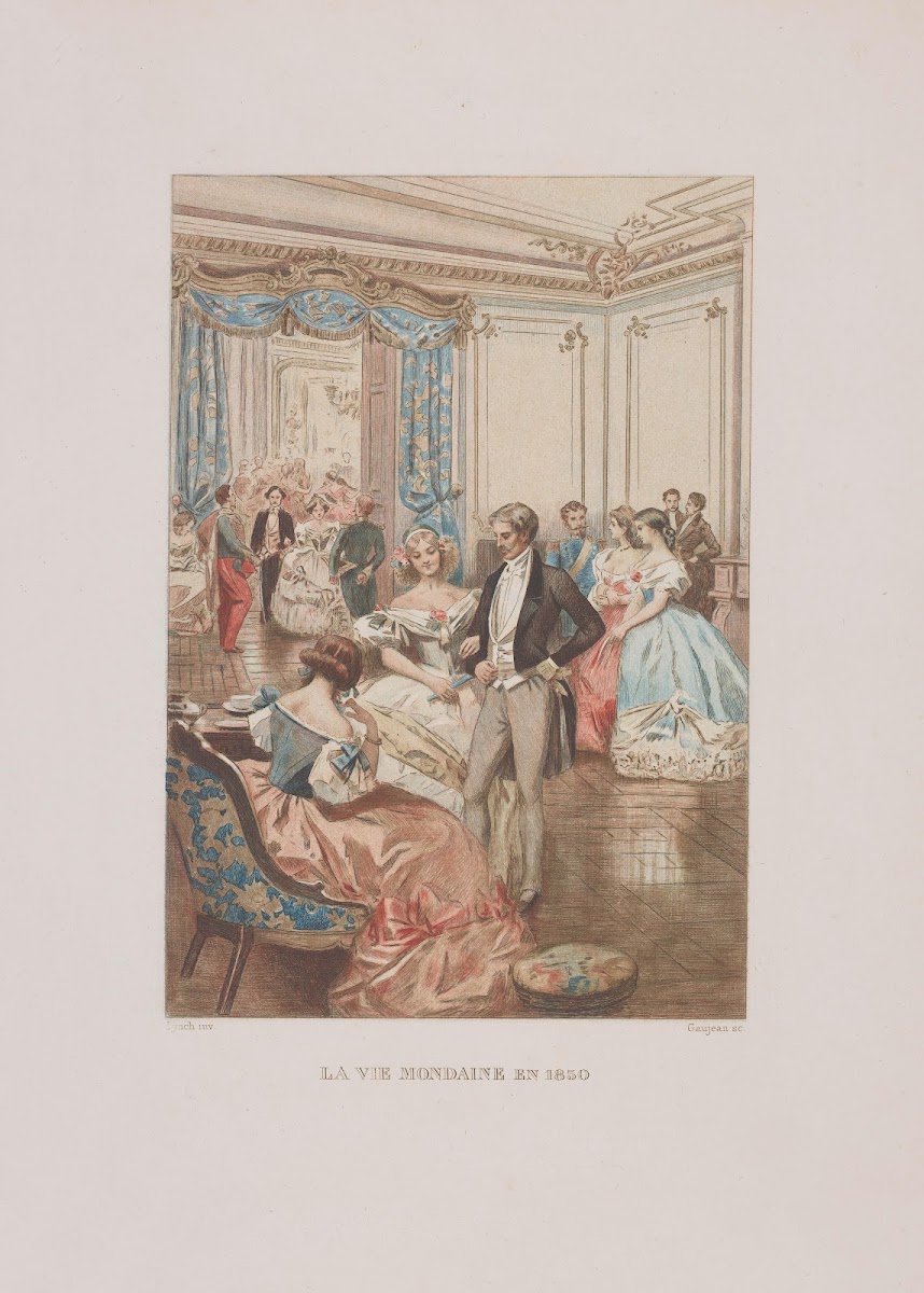 La vie mondaine en 1850 19th century