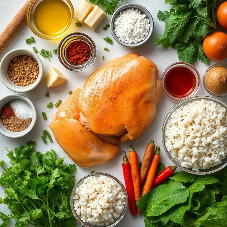 Ingredients for Honey BBQ Chicken & Rice Easy Family Dinner – Quick Homemade Comfort