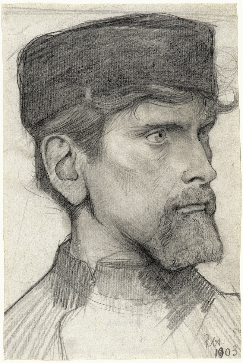 Kop Van Een Man Met Een Muts 1903