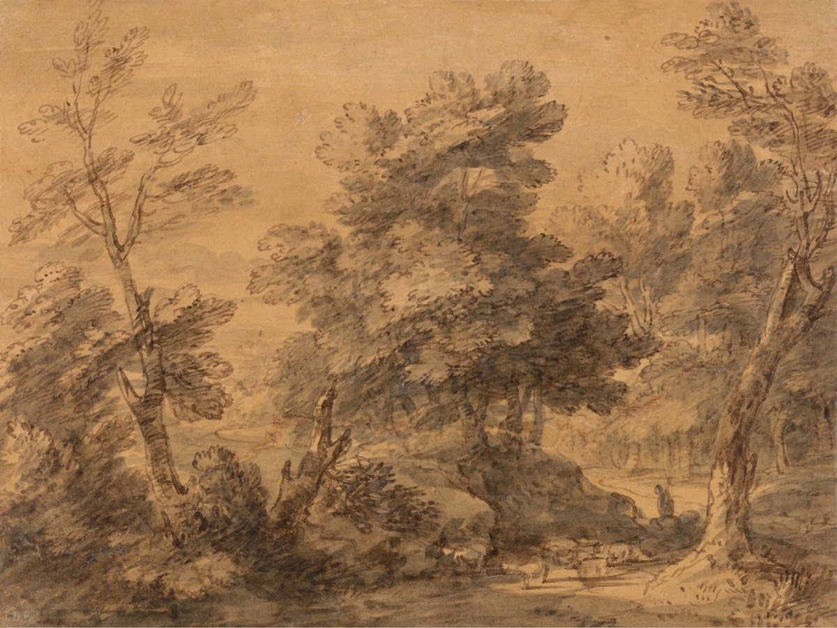 Wooded Landscape with Shepherd and Sheep between 1765 and 1770