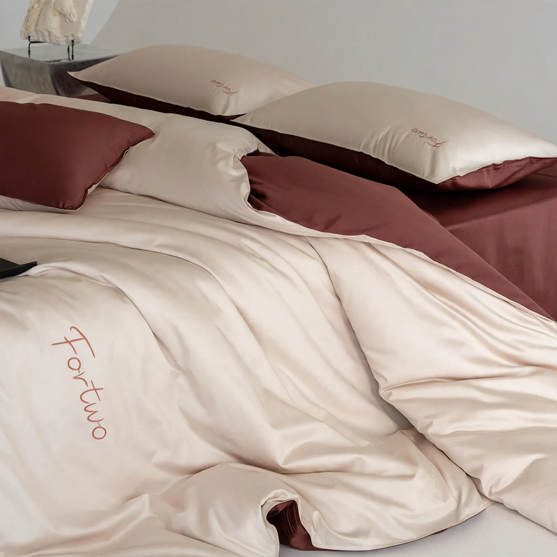 Cotton Bedding Set, 4-Piece, Two-Color