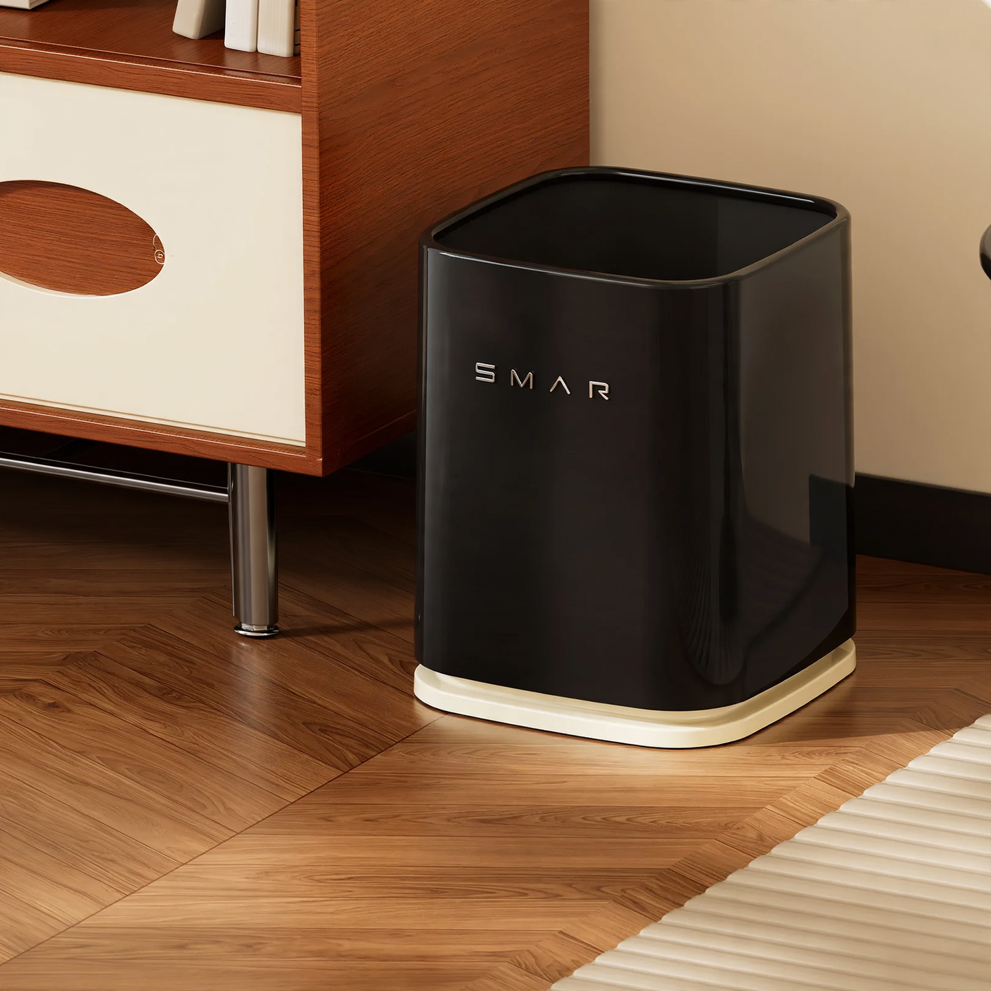 Double Trash Can with Wheels, 12 L