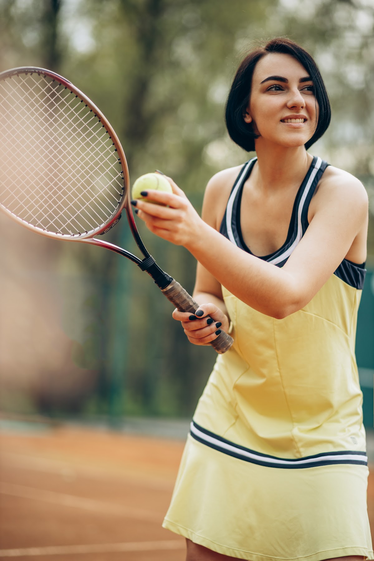 Women playing tennis