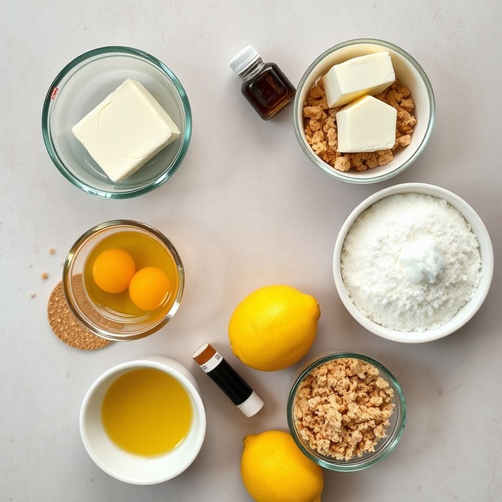 Ingredients for Mini Cheesecakes (Easy Homemade Dessert in 40 Minutes)