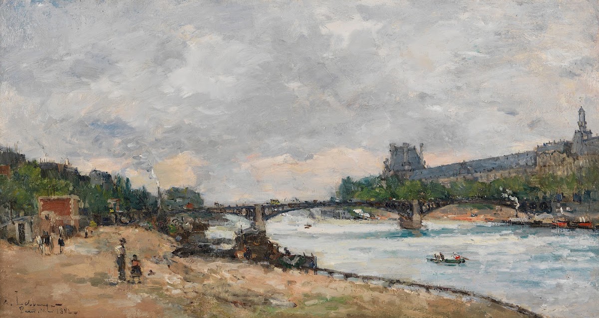 Paris  La Seine et le Louvre 1882