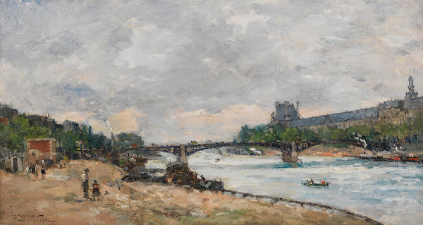 Paris  La Seine et le Louvre 1882