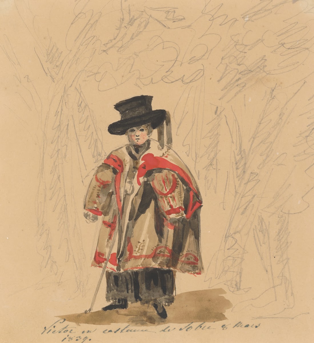 Syn Viktor v slovenskom kostýme 1839