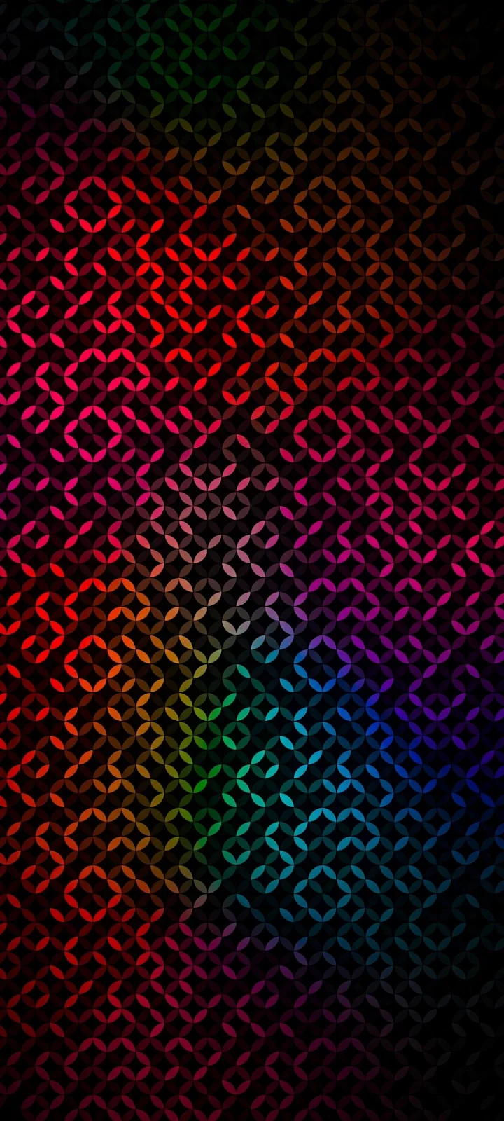Dark Rainbow Geometric Pattern - Abstract Digital Design Full HD iPhone Wallpaper (1080x2400)