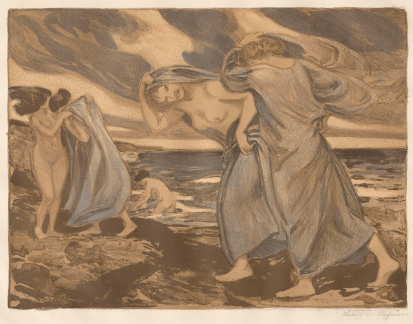 Mädchen am Meer 1900
