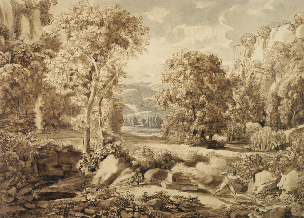 Landschaft mit den Opfern von Kain und Abel ca 1798