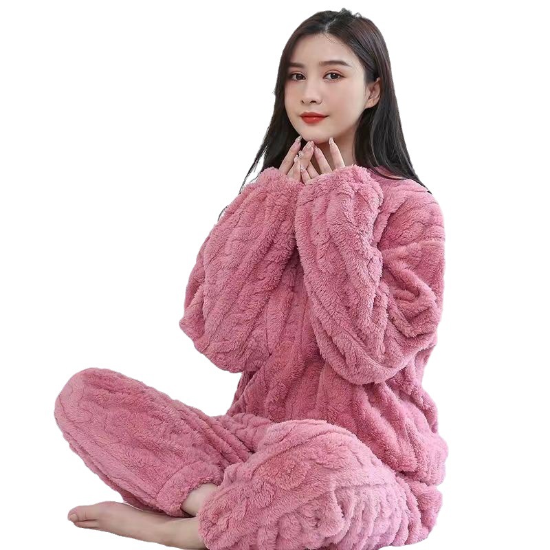 Unisex-Hausanzug, gefüttert, warmes Winter-Set