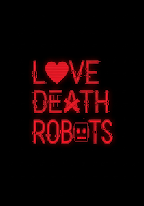 Neon Red Glitch Love Death Robots Text