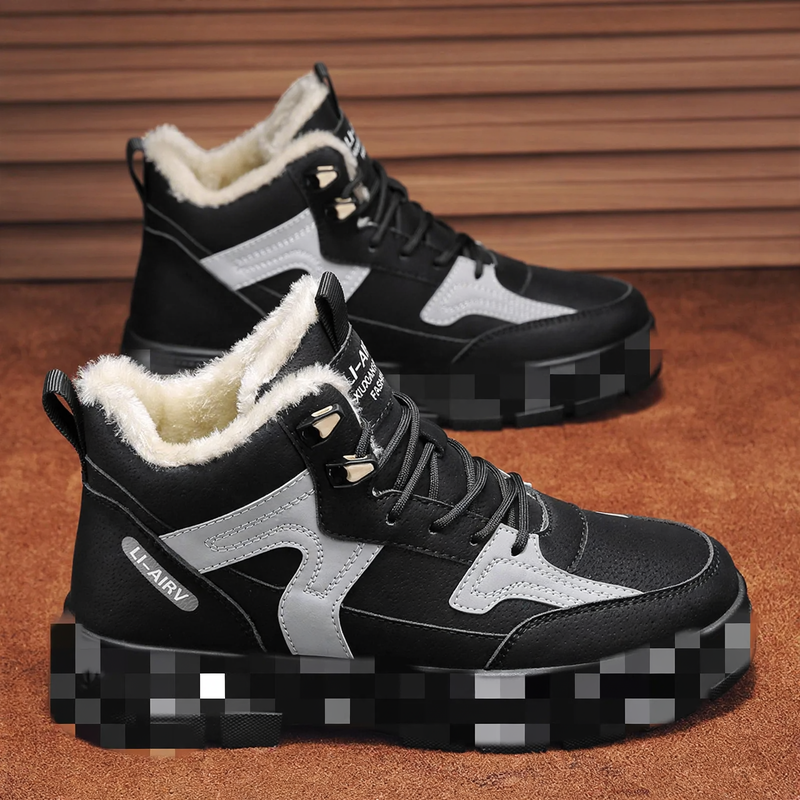 Men's boots with platform, non-slip rubber sole