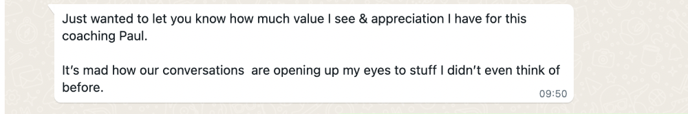 Client testimonial