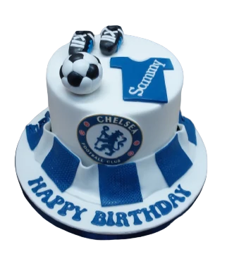 Chelsea Football Themed Birthday Cake CB-NC572