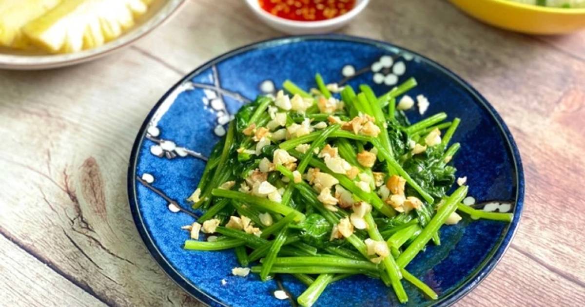 Cải Bó Xôi Xào Tỏi