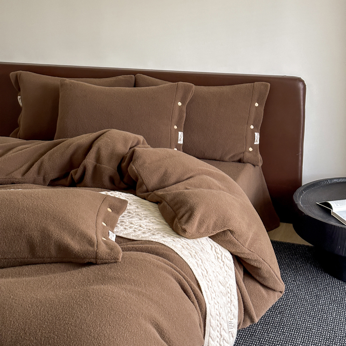 Elegant winter bedding set, cashmere look, warm