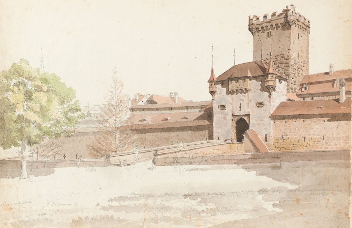 Bern Golatenmattgasstor mit dem alten Bärengraben