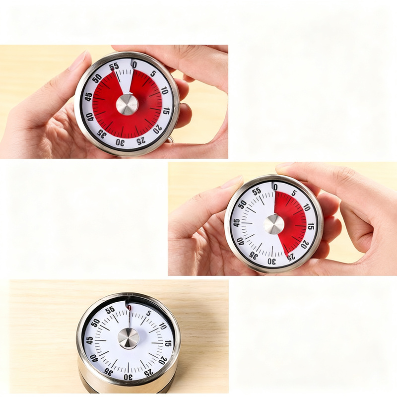 Mechanischer Küchentimer mit Magnethalterung