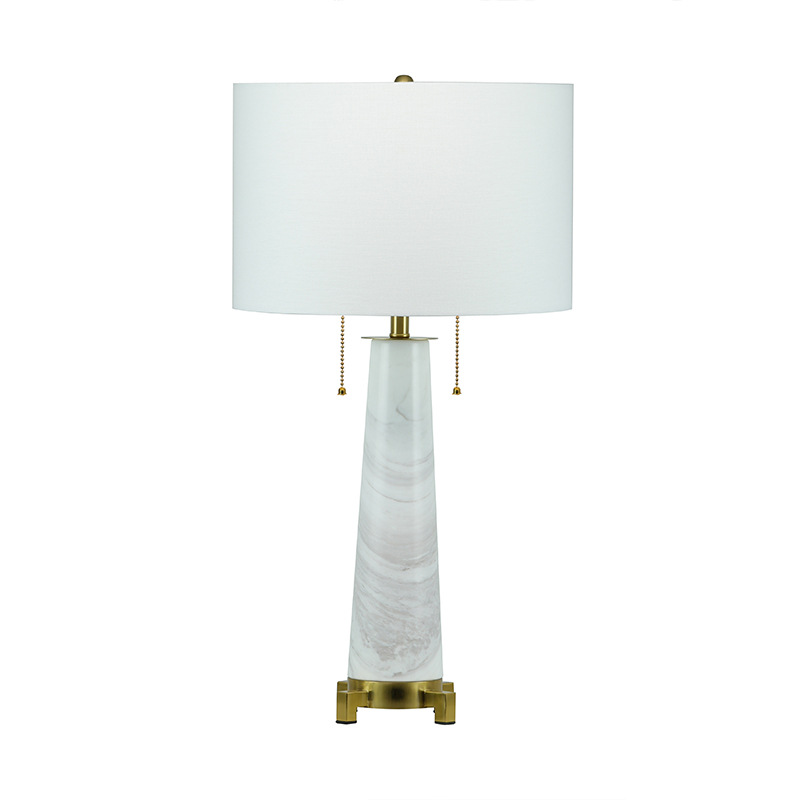Marmor-Tischlampe mit Touchschalter